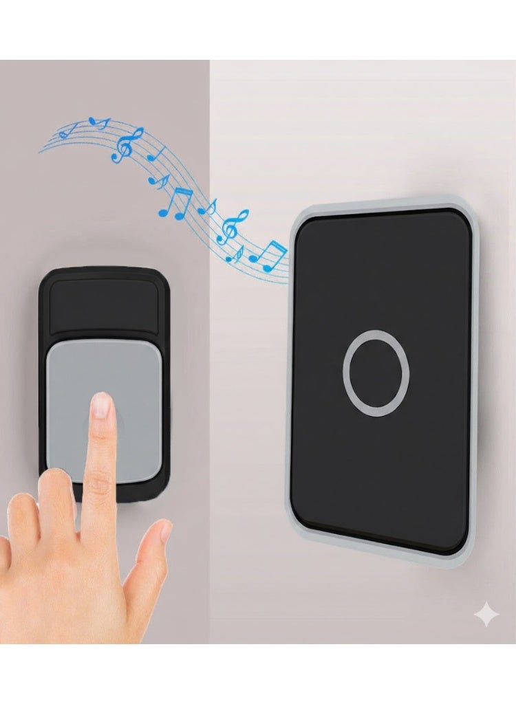 Wireless Doorbell with 36 Chimes, 5 Volume Levels, Long-Range Signal, Low Power Consumption, 12V 23A Battery – Easy Installation for Home, Office & Elderly Care (Assorted Color)) - Image 2